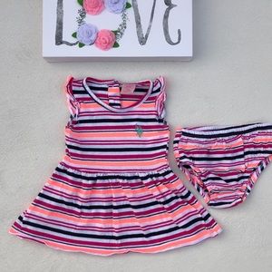 U.S. Polo Assn. Baby Girl Dress Size 12M